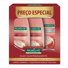 Kit Palmolive Naturals Oleo Surpreendente 2 Shampoos + 1 Condicionador 350ml Preço Especial