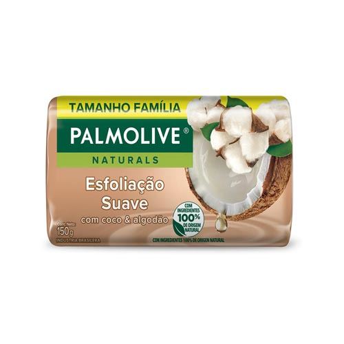 Sabonete Barra Palmolive Naturals Esfoliação Suave Coco e Algodão 150g