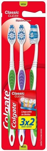 Escova Dental Colgate Classic Clean Leve 3 Pague 2 Und