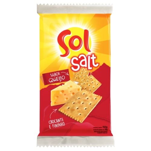Biscoito Salgado Sol Salt Queijo 150g