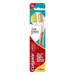 Escova Dental Colgate Slim Soft Pack com 2 Und