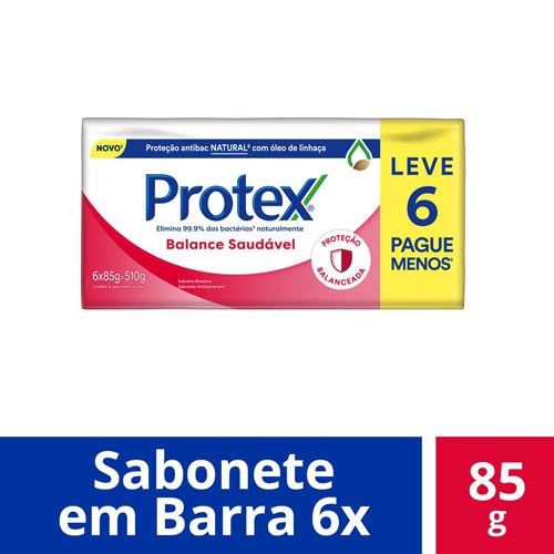 Sabonete Barra Protex Balance Saudável 85g Leve 6 Pague 5 Und
