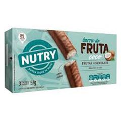 Barra de Fruta Nutry Coco com Chocolate 19g com 3 und