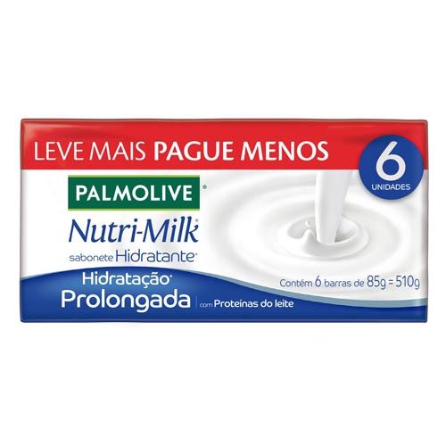 Sabonete Barra Palmolive Nutri-Milk Regular 85g Leve 6 Pague 5 Und