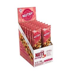 Barra Nuts Nutry Morango 30g - Display com 12 und