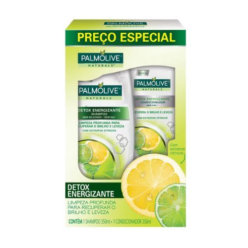 Kit Palmolive Naturals Detox 1 Shampoo + 1 Condicionador 350ml Preço Especial