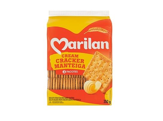 Biscoito Marilan Cracker Manteiga 350g com 3 und