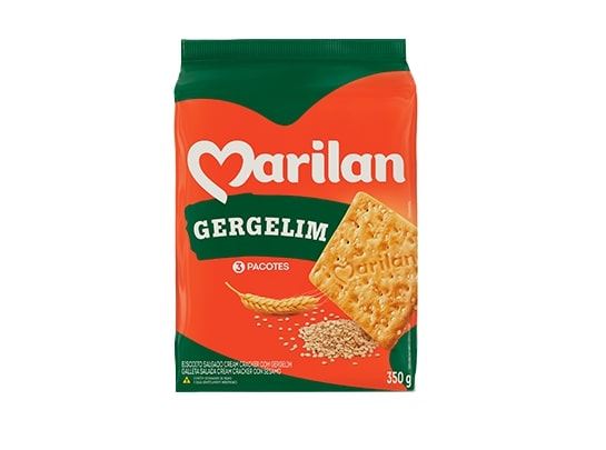 Biscoito Marilan Cracker Gergelim 350g com 3 und