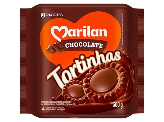 Biscoito Marilan Tortinha Chocolate 300g com 4 und