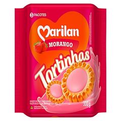 Biscoito Marilan Tortinha Morango 300g com 4 und