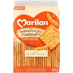 Biscoito Marilan Cream Cracker Fermentação Natural 300g com 3 und