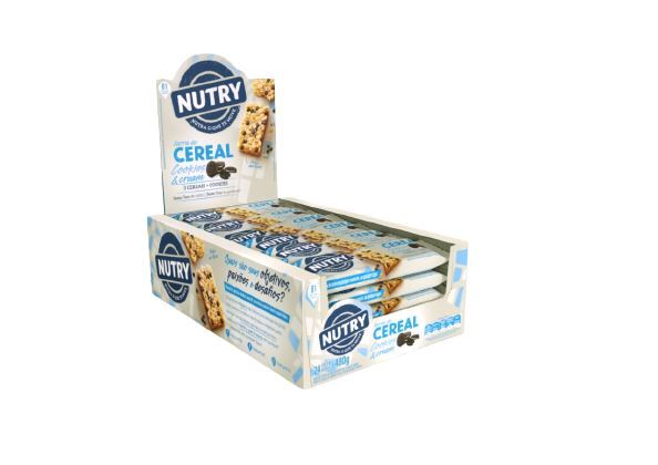 Barra de Cereal Nutry Cookies And Cream 20g - Display com 24 und