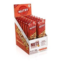 Barra Nuts Nutry Caramelo 30g - Display com 12 und