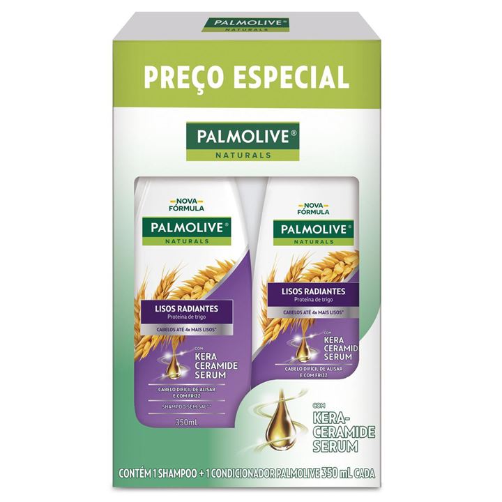 Kit Palmolive Lisos Radiantes 1 Shampoo 350ml + 1 Condicionador 350m
