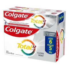 Creme Dental Colgate Total 12 Clean Mint 90g Leve 6 Pague 5 Und