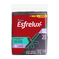 Saco de Lixo Esfrelux 15l com 20 Und