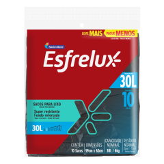Saco de Lixo Esfrelux 30l com 10 Und