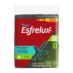 Saco de Lixo Esfrelux 50l com 10 Und