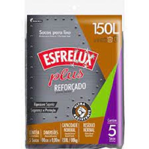 Saco de Lixo Esfrelux 150l com 5 Und