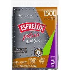 Saco de Lixo Esfrelux 150l com 5 Und
