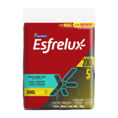 Saco de Lixo Esfrelux 200l com 5 Und