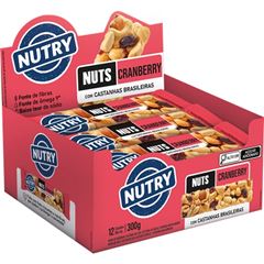 Barra Nuts Nutry Cranberry 25g - Display com 12 und