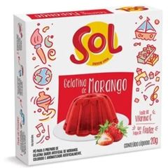 Gelatina Sol Morango 20g