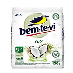 Detergente em Pó Bem-Te-Vi  Cuidado Estendido Coco 400g