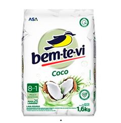 Lava Roupas em Pó Bem-te-Vi Coco Sache 1,6KG