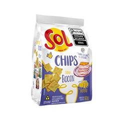 Biscoito Salgado Sol Chips Bacon 60g