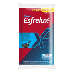 Esponja para Limpeza Esfrelux Antiaderente com 4und