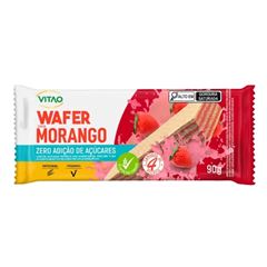 Biscoito Wafer Vitao Integral Morango Zero 90g