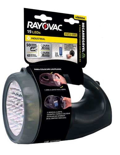 Lanterna Rayovac LED Recarregável Bivolt